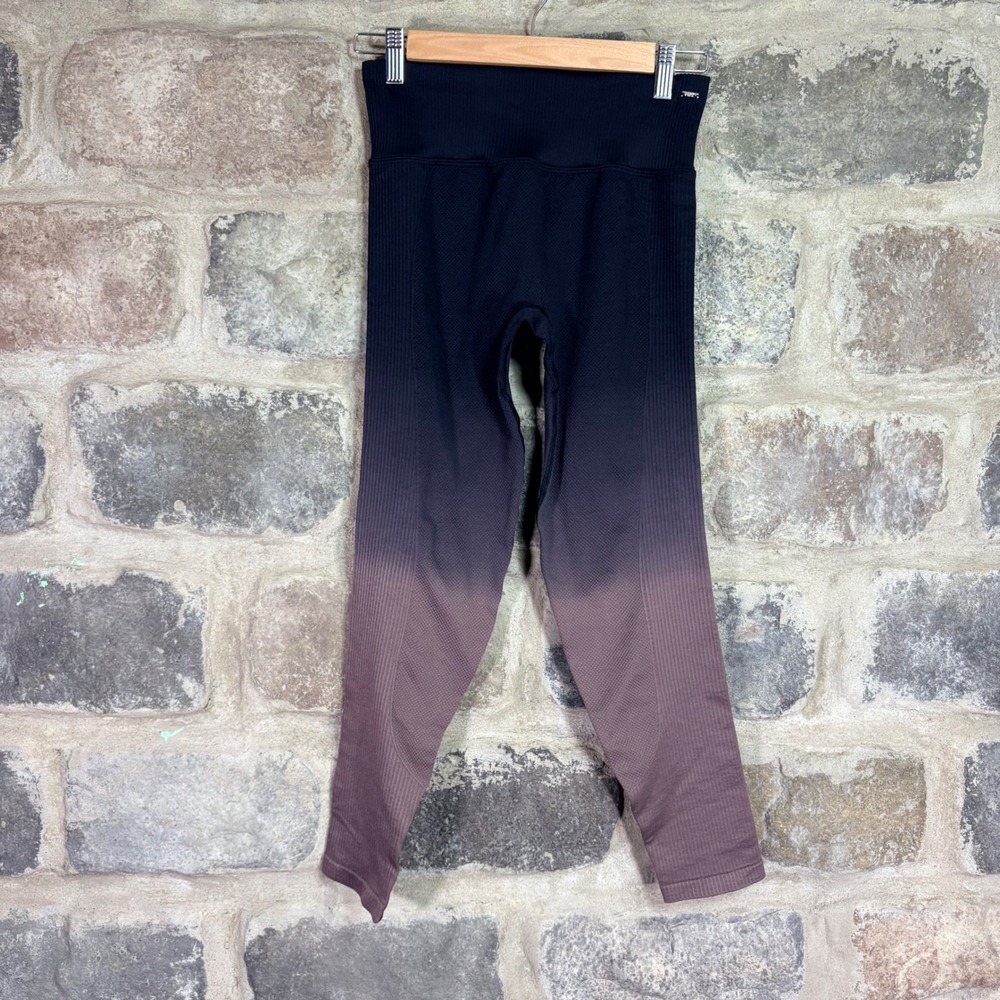 Victoria's Secret PINK Active Seamless High Rise Ombre Leggings Black Mauve S